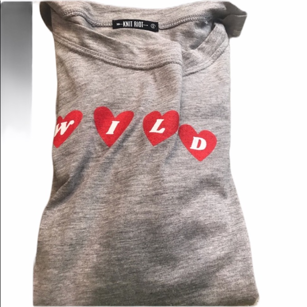 KNIT RIOT SMALL COTTON BLEND TEE NEW